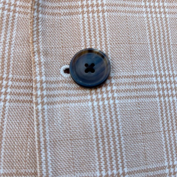 J. Crew Ludlow Plaid Ivory Peach Linen Blazer Jacket Size 8 - Picture 8 of 15